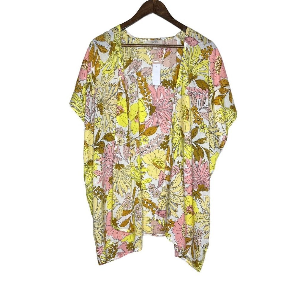 Loft Outlet NWT Yellow, Pink, and White Floral Swim Coverup Size XS/S